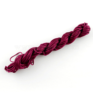Nylon Thread, Nylon Jewelry Cord for Custom Woven Bracelets Making, Cerise, 1mm, about 26.24 yards(24m)/bundle, 10bundles/bag, about 262.46 yards(240m)/bag(NWIR-R002-1mm-8)