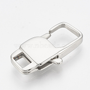 304 Stainless Steel Lobster Claw Clasps, Rectangle, Stainless Steel Color, 23x12x4mm, Hole: 3x4.5mm(STAS-T033-28E)