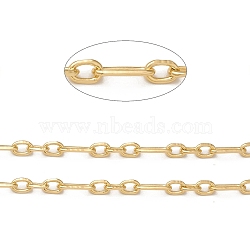 Rack Plating Brass Figaro Chains, Soldered, with Spool, Lead Free & Cadmium Free, Real 18K Gold Plated, Link: 9.5x3.5x1mm and 5.5x3.5x1mm(CHC-F016-12G)