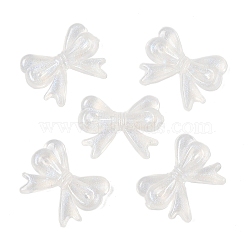 Transparent Acrylic Beads, Bowknot, with Glitter Power, WhiteSmoke, 14.5x19x4mm, Hole: 1.8mm, about 980pcs/500g(TACR-F009-02A)