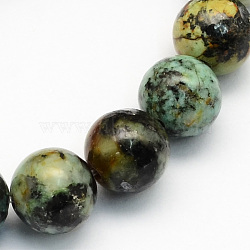 Natural African Turquoise(Jasper) Round Beads Strands, 8.5mm, Hole: 1.2mm, about 47pcs/strand, 15.5 inch(G-S181-8mm)