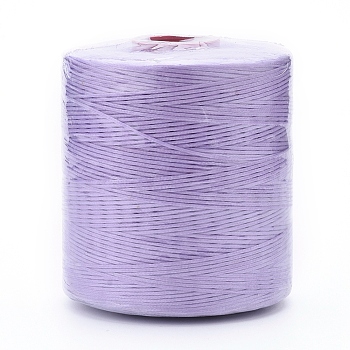 Waxed Polyester Cord for Jewelry Making, Flat, Lilac, 0.7mm, about 743.65 yards(680m)/roll