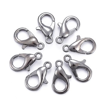 Zinc Alloy Lobster Claw Clasps, Parrot Trigger Clasps, Cadmium Free & Lead Free, Gunmetal, 14x8mm, Hole: 1.8mm