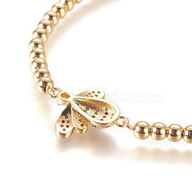 Adjustable Brass Cubic Zirconia Slider Bracelets(BJEW-L652-11G)-3