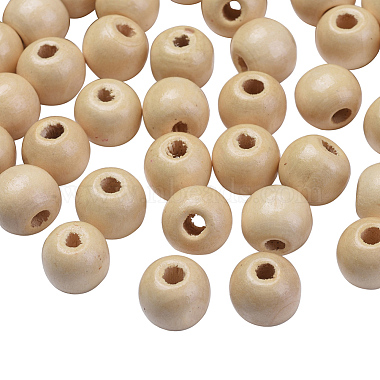12mm Ivory Round Wood Beads