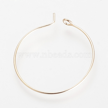 Brass Hoop Earrings(KK-S327-10KC)-3