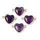 Natural Amethyst Love Heart Pendants(G-T138-205A-G)-1