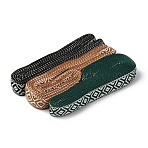 15 Yards 3 Colors Nylon Rhombus Jacquard Ribbon, Mixed Color, 7/8 inch(23mm), 5 yards/color(OCOR-WR0001-60)