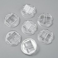 Plastic Ring Display Stands, Finger Ring Showing Holder, Round, Clear, 2.7x0.9cm(RDIS-WH0011-11)