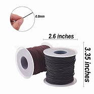 2Rolls 2 Colors Round Elastic Cord Wrapped by Nylon Thread, 0.8mm, about 54.68 yards(50m)/roll, Mixed Color, 0.8mm, about 54.68 yards(50m)/roll, 1roll/color(EC-SZ0001-06)