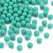 Opaque Acrylic Beads, No Hole, Round, Dark Turquoise, 4mm, about 14000pcs/500g(MACR-S373-62A-09)