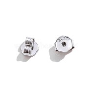 925 Sterling Silver Ear Nuts, Platinum, 4mm(STER-BB71390)