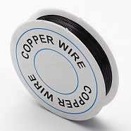 Round Craft Copper Wire, Nickel Free, Black, 24 Gauge, 0.5mm, about 31.16 Feet(9.5m)/roll(X-CW0.5mm015)