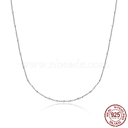 925 Sterling Silver Satellite Chains Necklaces, Silver, 18.90 inch(48cm)(HR8525-5)