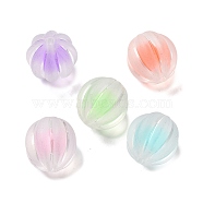 Transparent Acrylic Beads, Bead in Beads, Frosted, Round, Mixed Color, 16x15.5mm, Hole: 2mm, about 238pcs/500g(OACR-A032-01)