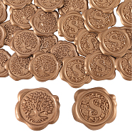 CRASPIRE 50Pcs 2 Styles Adhesive Wax Seal Stickers, For Envelope Seal, Tree of Life & Letter S, 25mm, 25pcs/style(DIY-CP0010-24)