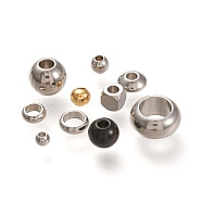 Stainless Steel Spacer Beads, Mixed Color, 2.8~10x2~6.5mm, Hole: 1.2~5.8mm(STAS-XCP0001-10)