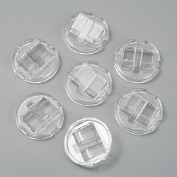 Plastic Ring Display Stands, Finger Ring Showing Holder, Round, Clear, 2.7x0.9cm(RDIS-WH0011-11)