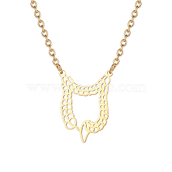 Stainless Steel Pendant Necklaces for Women, Real 18K Gold Plated, no size(RN1882-1)