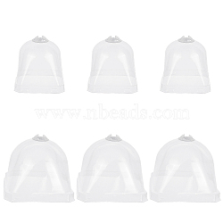 Plastic Plant Nursery Insulation Cover Bells Breathable Covers Frost Guard for Outdoor Succulent Flowers Warming, Clear, 73~105x73~105x75~85mm, Inner Diameter: 70~100x70~100mm(AJEW-GA0001-85)