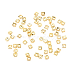 925 Sterling Silver Spacer Beads, Square, Real 18K Gold Plated, 1.5x1.5x1mm, Hole: 0.5~0.7mm(STER-T007-98G)