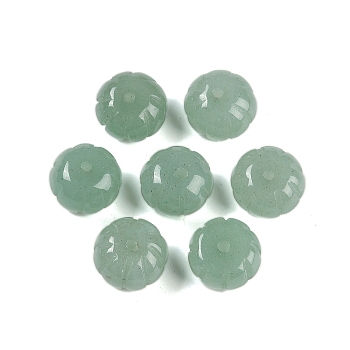 Natural Green Aventurine Beads, Pumpkin, 12x9mm, Hole: 1.2mm