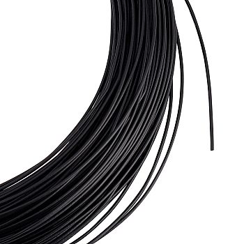 PVC Covered Iron Boning Strips, Wire for Millinery Hat Brims, Black, 1mm