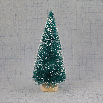 Miniature Christmas Pine Tree Ornaments, Micro Landscape Home Dollhouse Accessories, Pretending Prop Decorations, Dark Cyan, 120~125mm