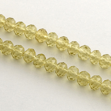 6mm Gold Abacus Glass Beads