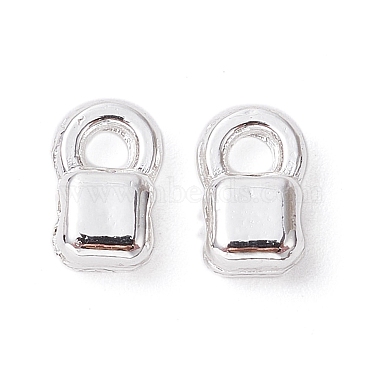 Silver Square Alloy Charms