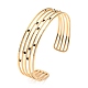 304 bracelet manchette multi-lignes en acier inoxydable avec émail(BJEW-F457-30G)-3