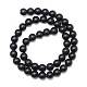 Chapelets de perle en pierre noire synthétique(G-R345-8mm-38)-2