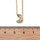 304 Stainless Steel Crystal Rhinestone Pendant Cable Chain Necklaces for Women(NJEW-C062-01E-G)-5