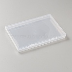 PP Plastic Bead Storage Containers, with Hinged Lid, Rectangle, Clear, 18.2x13.5x1.6cm, Inner Diameter: 18x12.9x1.1cm(CON-WH0089-98C)