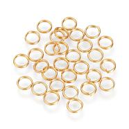 304 Stainless Steel Split Rings, Double Loops Jump Rings, Golden, 8x1.4mm, Inner Diameter: 6.6mm, Single Wire: 0.7mm(STAS-Q186-01-8mm-G)