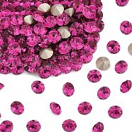 Preciosa&reg MAXIMA Crystal Round Stones, Czech Crystal, Dura Foiling, Round(431 11 615 Chaton), 70350 Fuchsia, SS29(6.15~6.35mm)(Y-PRC-RBSS29-70350)