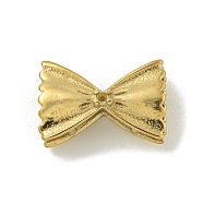 304 Stainless Steel Slide Charms, Bowknot, Real 14K Gold Plated, 10x15x6mm, Hole: 6.5x2mm(STAS-L022-431G)