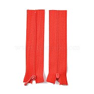 Nylon Garment Accessories, Zip-fastener Component Sets, Nylon Zipper & Alloy Zipper Puller, Red, 90~96x27x1mm(FIND-WH0056-44Q)