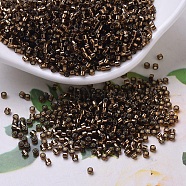 MIYUKI Delica Beads Small, Cylinder, Japanese Seed Beads, 15/0, (DBS0150) Silver Lined Root Beer, 1.1x1.3mm, Hole: 0.7mm, about 3500pcs/10g(X-SEED-J020-DBS0150)