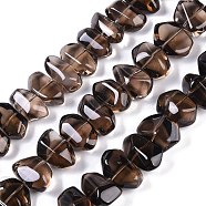 Natural Smoky Quartz Beads Strands, Nuggets, Grade A, 11~15x20~22.5x11~13mm, Hole: 1mm, 15.43~15.55''(39.2~39.5cm)(G-B072-C01-03)