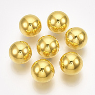 ABS Plastic Beads, No Hole/Undrilled, Round, Golden Plated, 6mm, about 5000pcs/500g(OACR-S033-6mm-01)
