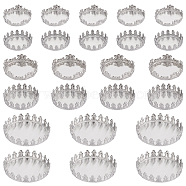 PandaHall Elite 60Pcs 6 Style 304 Stainless Steel Plain Edge Bezel Cups, Cabochon Settings, Flat Round, Stainless Steel Color, 13~21x3~4mm, Inner Diameter: 12~20mm, 10pcs/style(STAS-PH0003-43)
