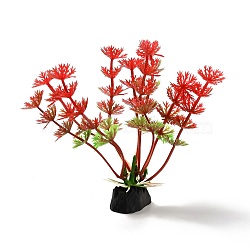 Plastic Artificial Aquatic Plants Decor, for Fish Tank, Aquarium, Red, 30x20x100mm(DJEW-G025-17)