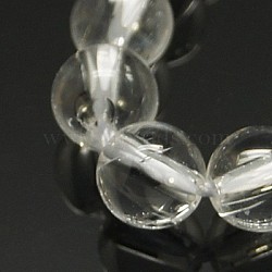 Gemstone Beads Strands, Quartz Crystal, Round, 4mm, Hole: 1mm, about 47pcs/strand, 7.5 inch(X-G-C175-4mm-2)