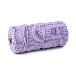 Cotton String Threads for Crafts Knitting Making, Lilac, 3mm, about 109.36 Yards(100m)/Roll(PW-WG5AA41-65)