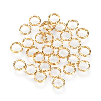 304 Stainless Steel Split Rings, Double Loops Jump Rings, Golden, 8x1.4mm, Inner Diameter: 6.6mm, Single Wire: 0.7mm