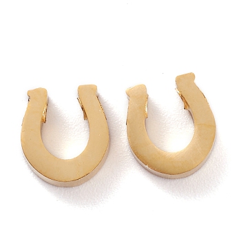 Ion Plating(IP) 304 Stainless Steel Charms, Horseshoe, Golden, 9x8x3mm, Hole: 1.8mm