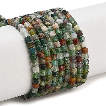 Natural Indian Agate Beads Strands, Faceted Table Cut Cube, 1.5~2.5x1.5~2.5x1.5~2mm, Hole: 0.4mm, about 183~186pcs/strand, 15.35~15.55''(39~39.5cm)