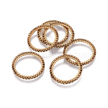 MIYUKI & TOHO Handmade Japanese Seed Beads, with 304 Stainless Steel Link Rings, Loom Pattern, Ring, Golden, Coffee, 22~23x1.7mm(SEED-A028A-L-10G)