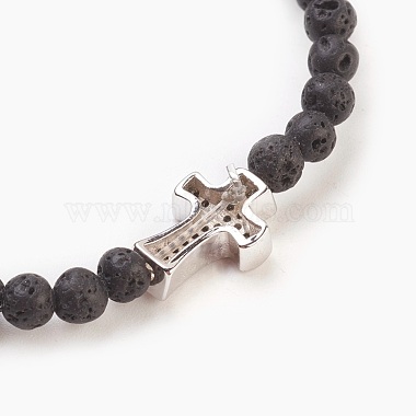 Bracelets extensibles en perles de lave naturelle(BJEW-JB03823-02)-3